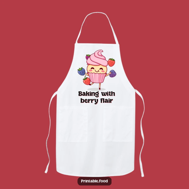 Funny Giggling Cupcake Apron: Bake with Sweet Humor - Great Gift