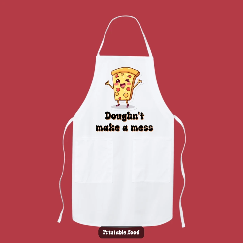 Funny Cheerful Pizza Dance Apron - Hilarious Foodie Kitchen Gift