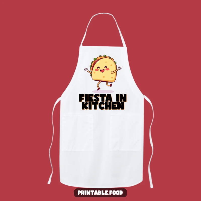 Funny Taco Salsa Apron - Hilarious Kitchen Fiesta Wear