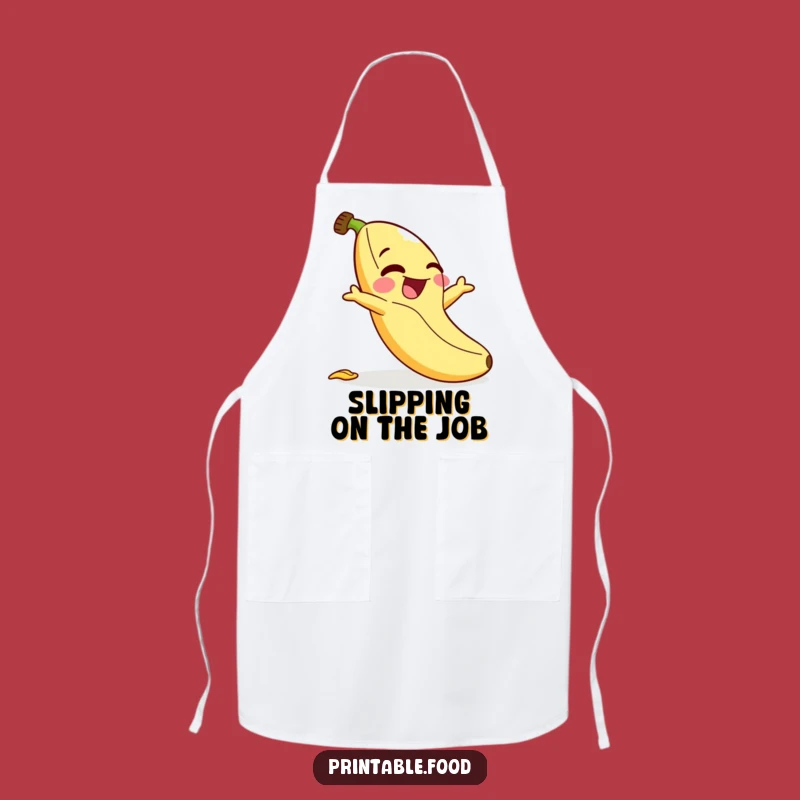 Funny Banana Slip Apron - Giggling Character Kitchen Wear