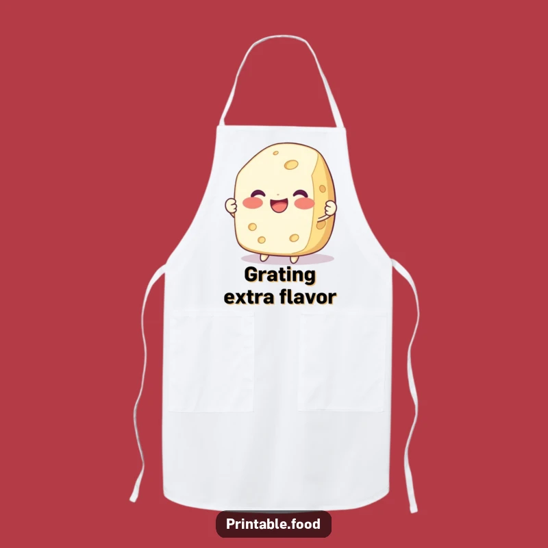 Funny Delighted Cheese Pull Apron - Hilarious Dairy Kitchen Gift