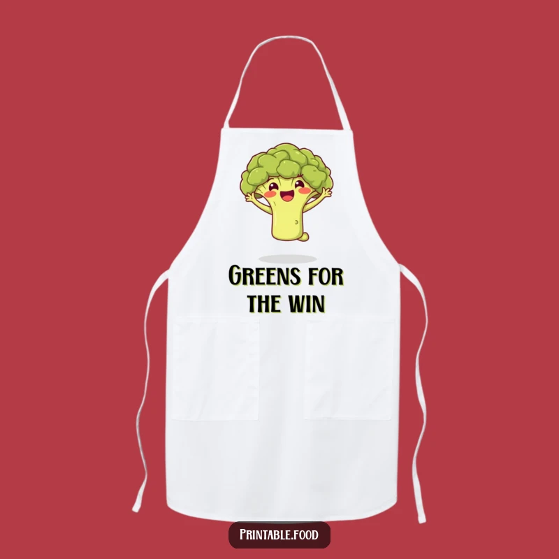 Funny Broccoli Jumping Apron: Cook with Joy, A Whimsical Kitchen Essential for Foodies