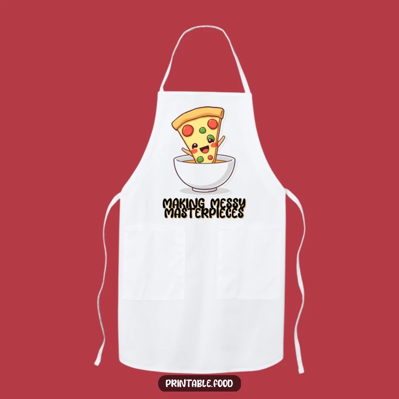 Funny Pizza Slice Apron: Cook with Delicious Humor - Great Gift