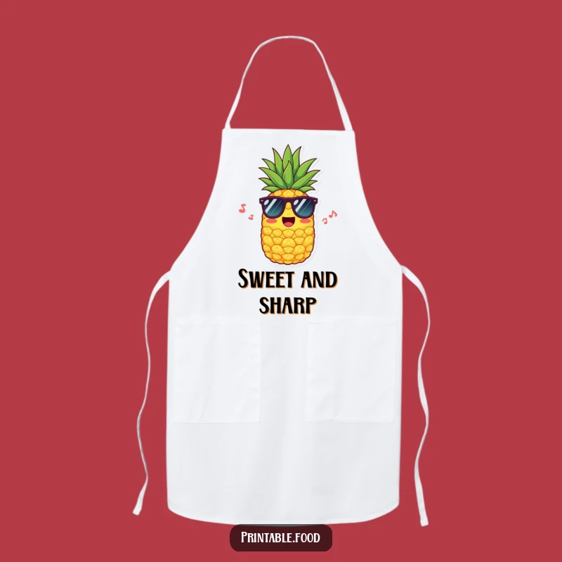 Funny Pineapple Sunglasses Apron: Cook with Tropical Cool, A Sunny Kitchen Essential