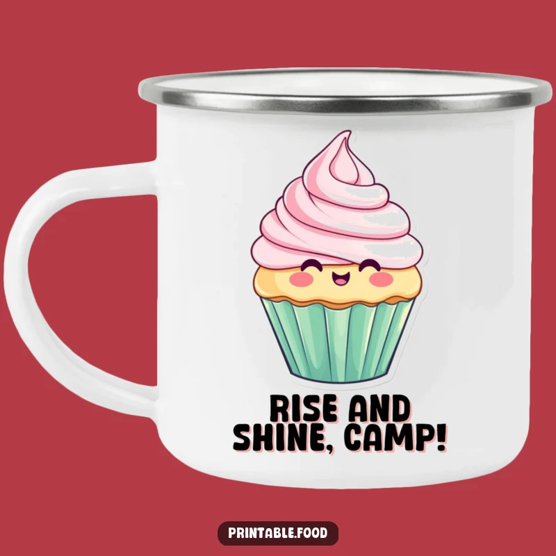 Funny Cupcake Frosting Camping Mug - Outdoor Baking Humor Cup, Great Funny Gift
