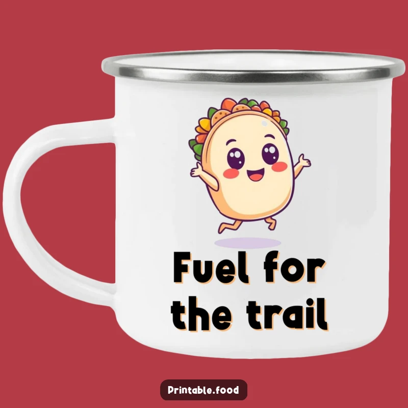 Funny Taco Dancing Camping Mug: Fiesta On the Go, A Cheerful Outdoor Companion