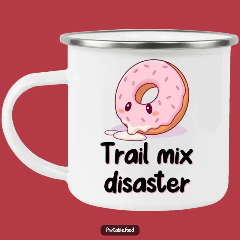 Funny Tripping Donut Camping Mug: Sweet Sips & Outdoor Laughs!
