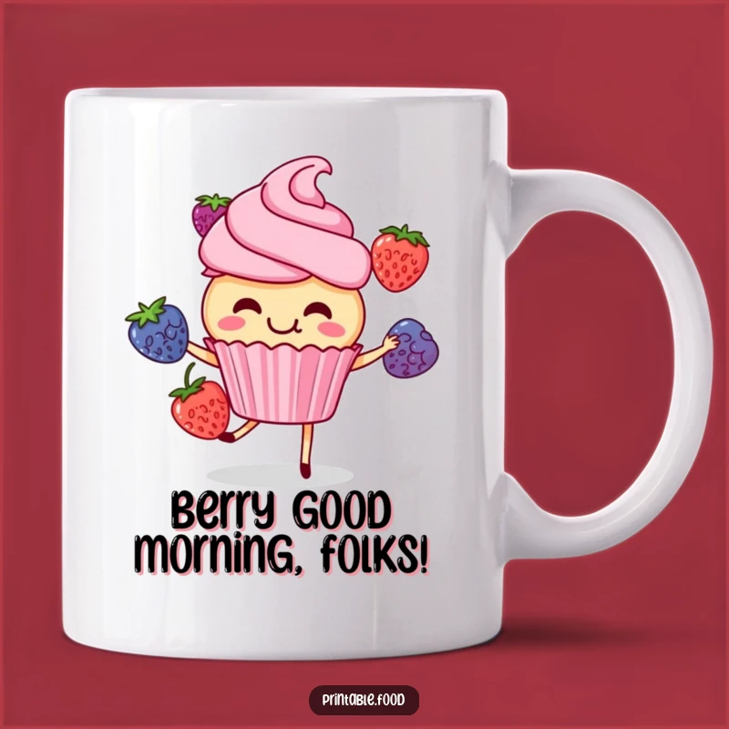 Funny Giggling Cupcake Mug: Sweet Juggling Fun for a Hilarious Gift