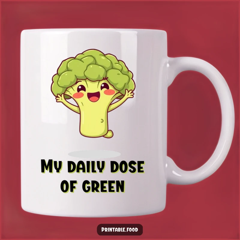 Funny Broccoli Jumping Mug: A Joyful Veggie, Perfect for Health Enthusiasts and Gag Gift Lovers