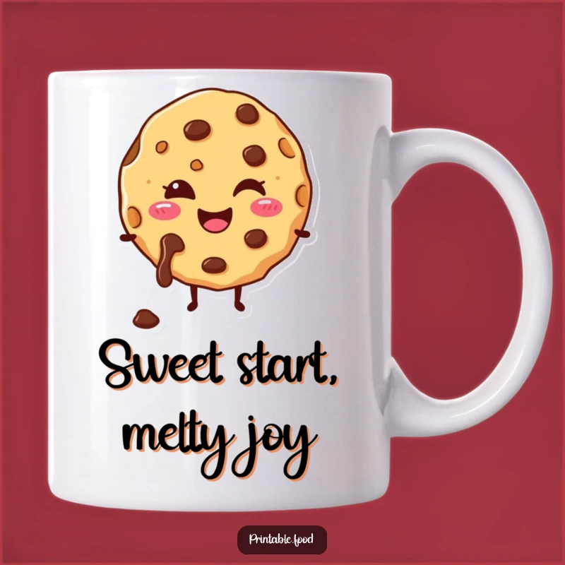 Funny Cookie Mug: Happy Character Melts with Joy, Perfect Humorous Gift