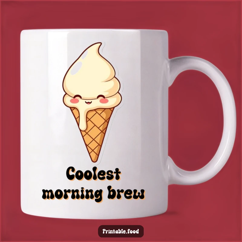 Funny Ice Cream Cone Mug: Enjoy Sweet Melty Giggles, A Delightful Treat for Dessert Lovers