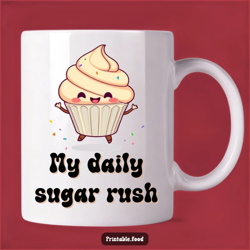 Funny Gleeful Cupcake Sprinkle Spin Mug - A Hilarious Treat Gift For Your Morning Joy