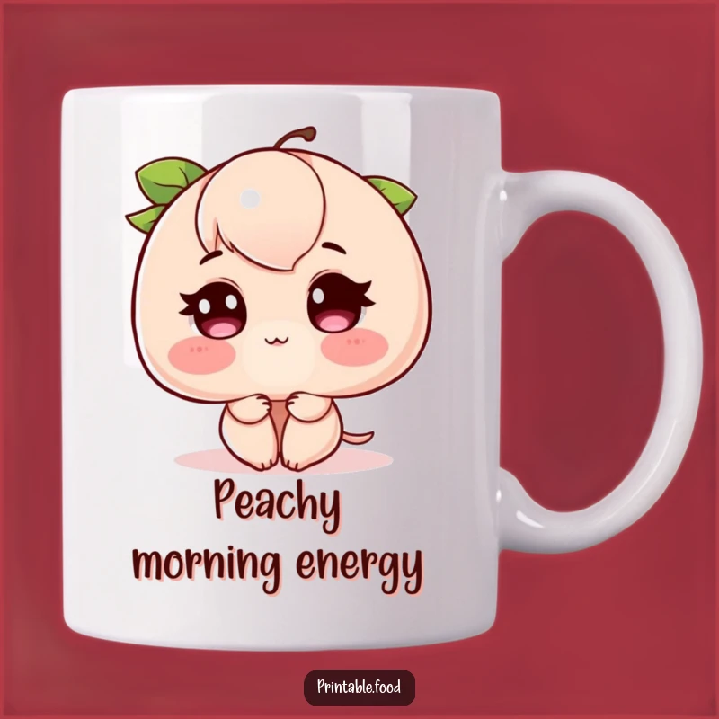 Funny Blushing Peach Mug: Adorable and Humorous Gift for Fruit Lovers