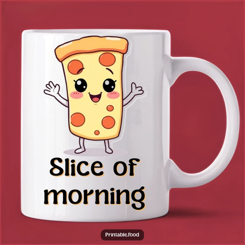 Funny Pizza Dancing Mug: Giggling Slice, Perfect Food Lover Gift
