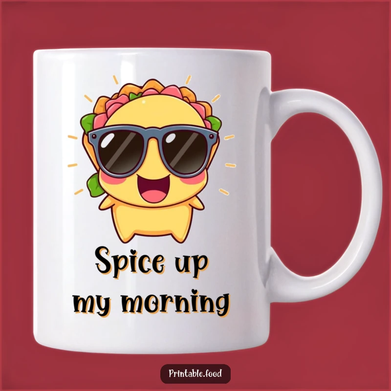 Funny Taco Sunglasses Mug: Bursting with Laughter and Flavor
