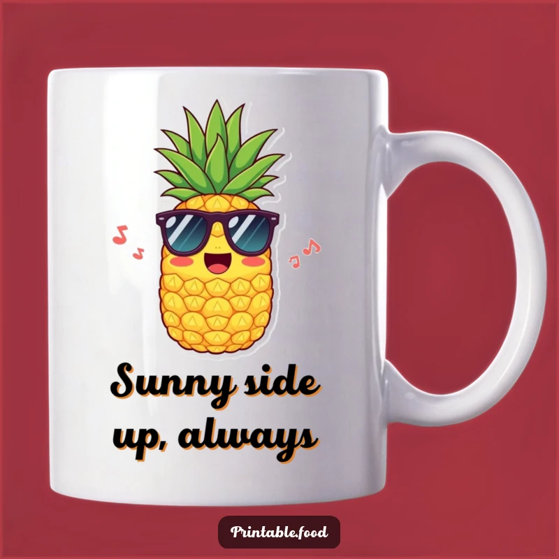 Funny Pineapple Sunglasses Mug: Tropical Vibes and Cheerful Tunes, A Sunny Gift Idea