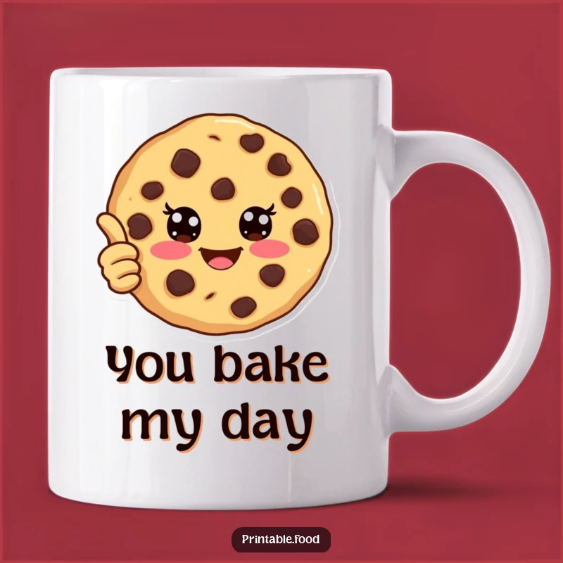 Funny Cookie Mug: Chocolate Chip Joyful Thumbs Up Gift
