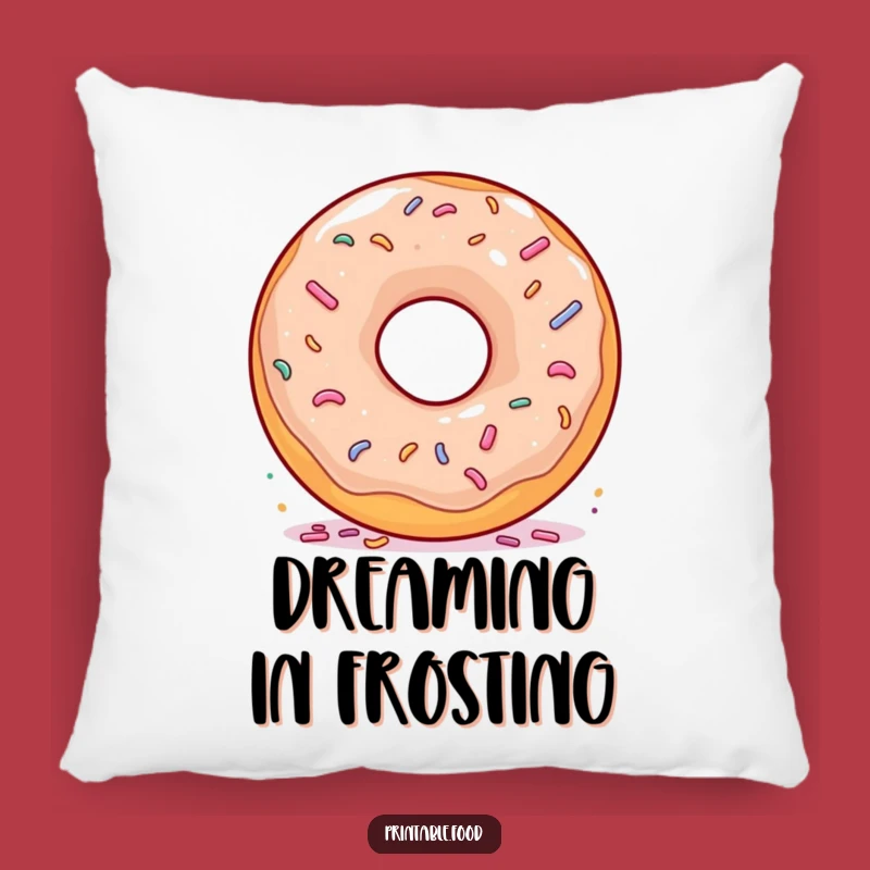 Cozy Funny Donut Spinning Sprinkles Pillow: Sweet Comfort with Humorous Flair