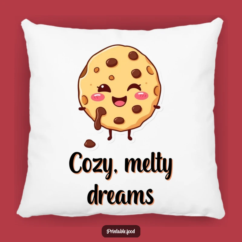 Funny Cookie Pillow: Happy Character Melts Comfortably, Comfy Humorous Accent Gift