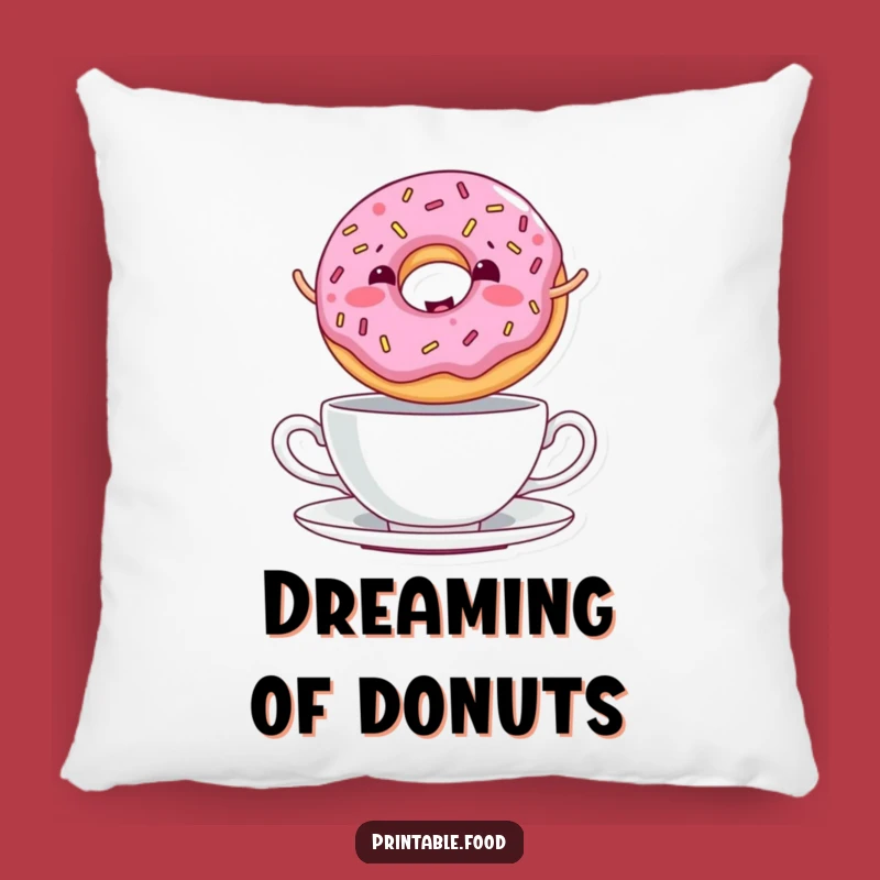 Funny Donut Teacup Pillow: Cozy Comfort with Sweet Dreams