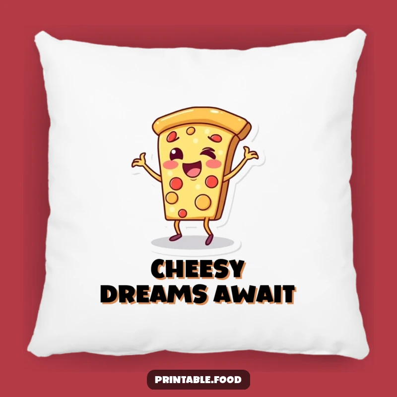 Funny Cheerful Pizza Dance Pillow - Comfy & Hilarious Foodie Decor
