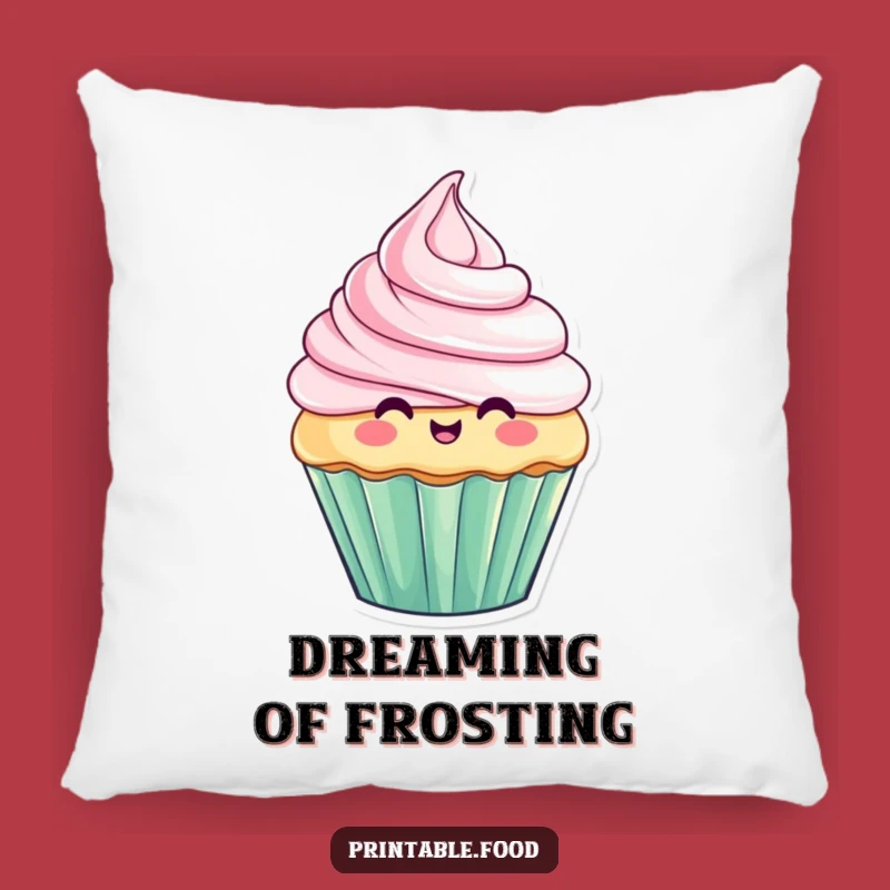 Funny Cupcake Frosting Pillow - Cozy Baking Humor Cushion, Perfect Funny Gift