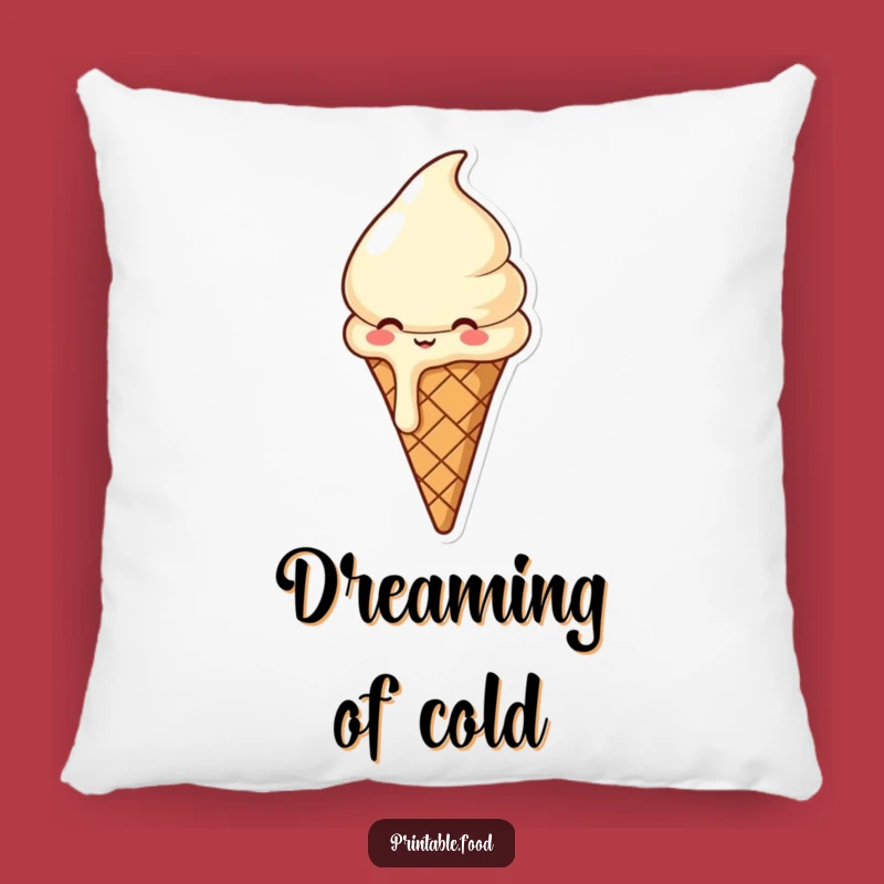 Funny Ice Cream Cone Pillow: Cuddle Up with Sweetness, A Melty Comfort for Dessert Lovers