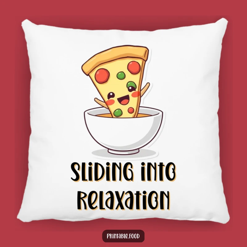 Funny Pizza Slice Pillow: Snuggle with Cheesy Humor - Gift