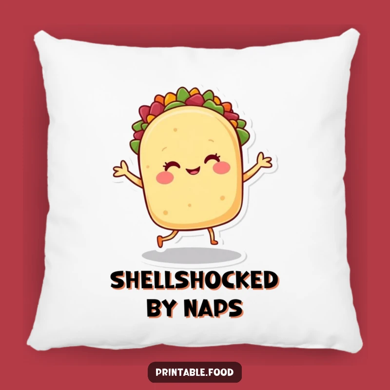 Funny Taco Dance Pillow - Fiesta Character Throw Pillow