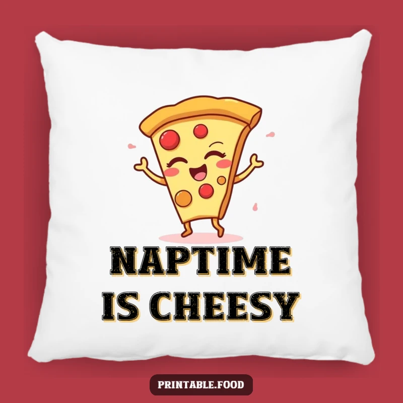 Funny Winking Pizza Dance Pillow - Plush Comfort with a Hilarious Foodie Design