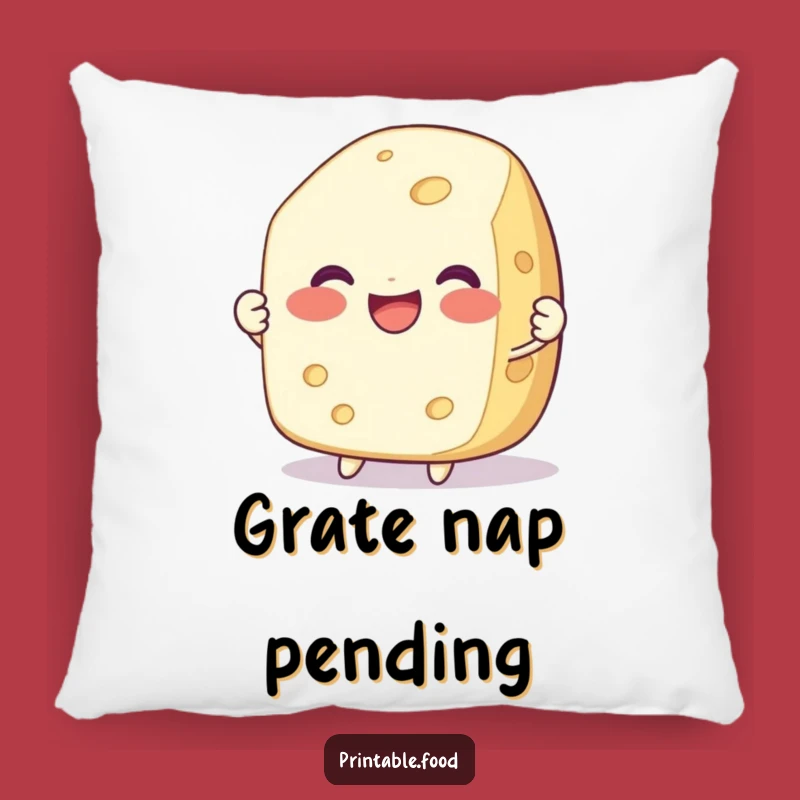 Funny Delighted Cheese Pull Pillow - Comfy & Hilarious Dairy Decor