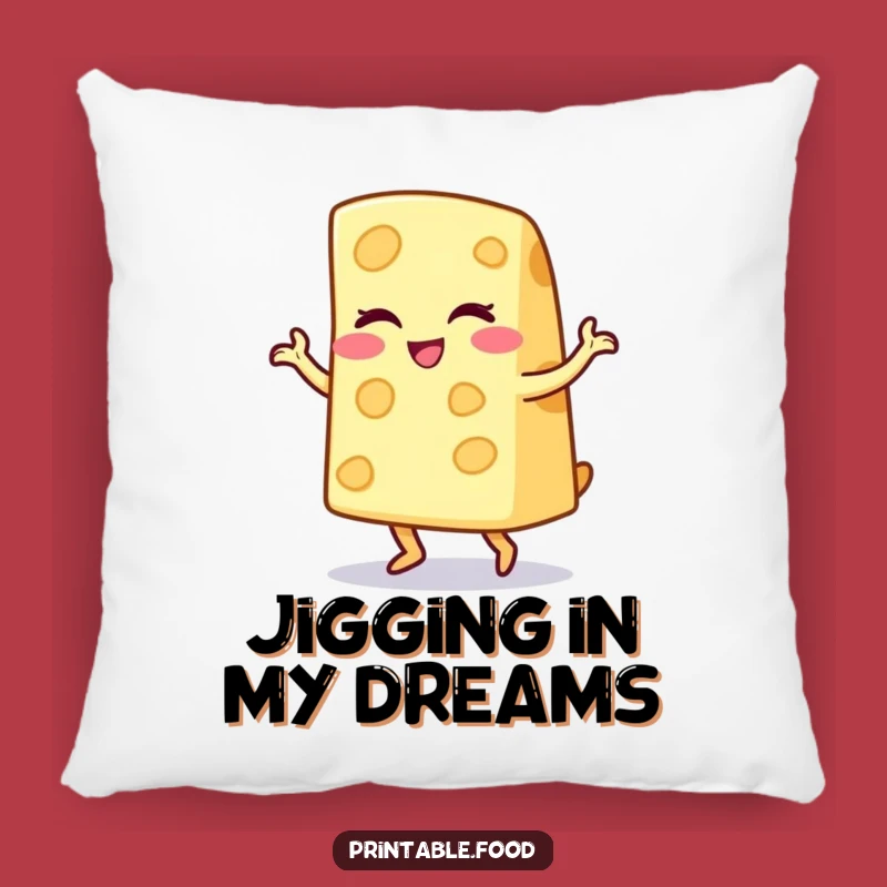 Funny Cheese Wedge Jig Pillow: Comfy Decor with Cheesy Delight