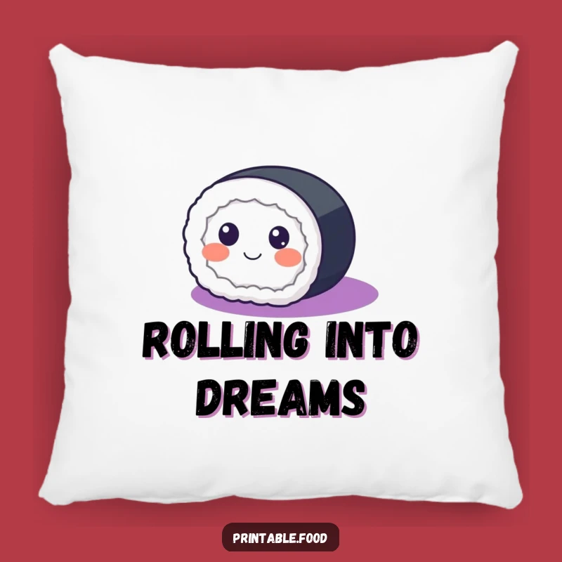 Funny Sushi Roll Pillow: Cozy Comfort with Rolling Good Dreams
