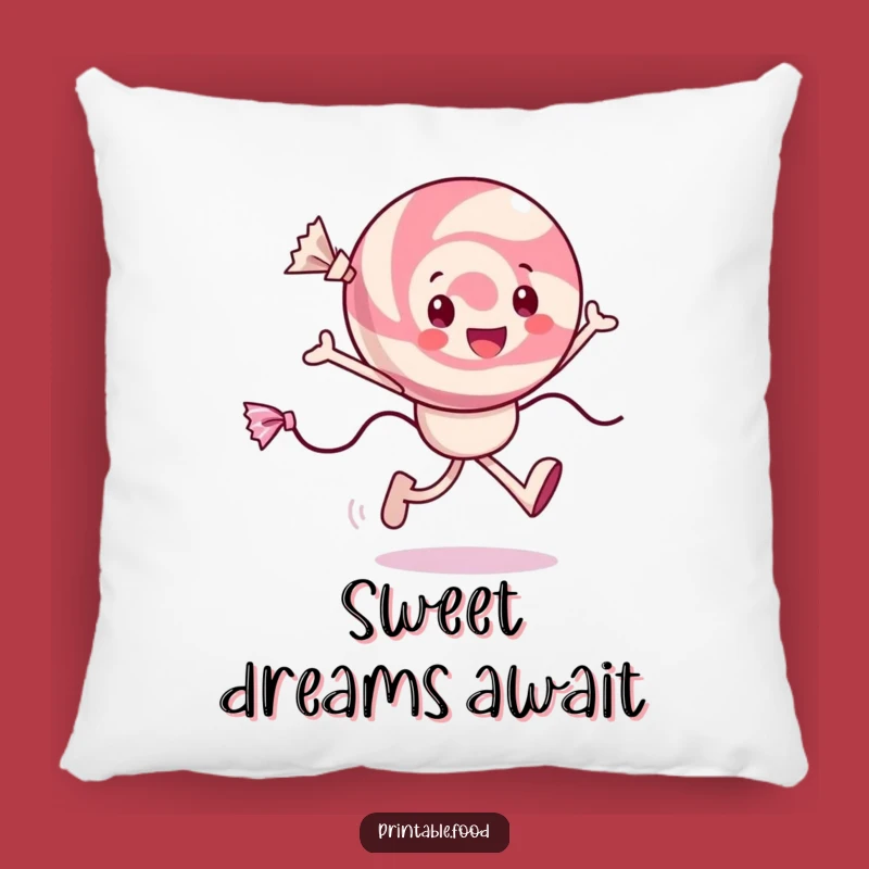 Funny Candy Pillow: Comfy Skipping Character, Sweet Funny Gift for Lounging