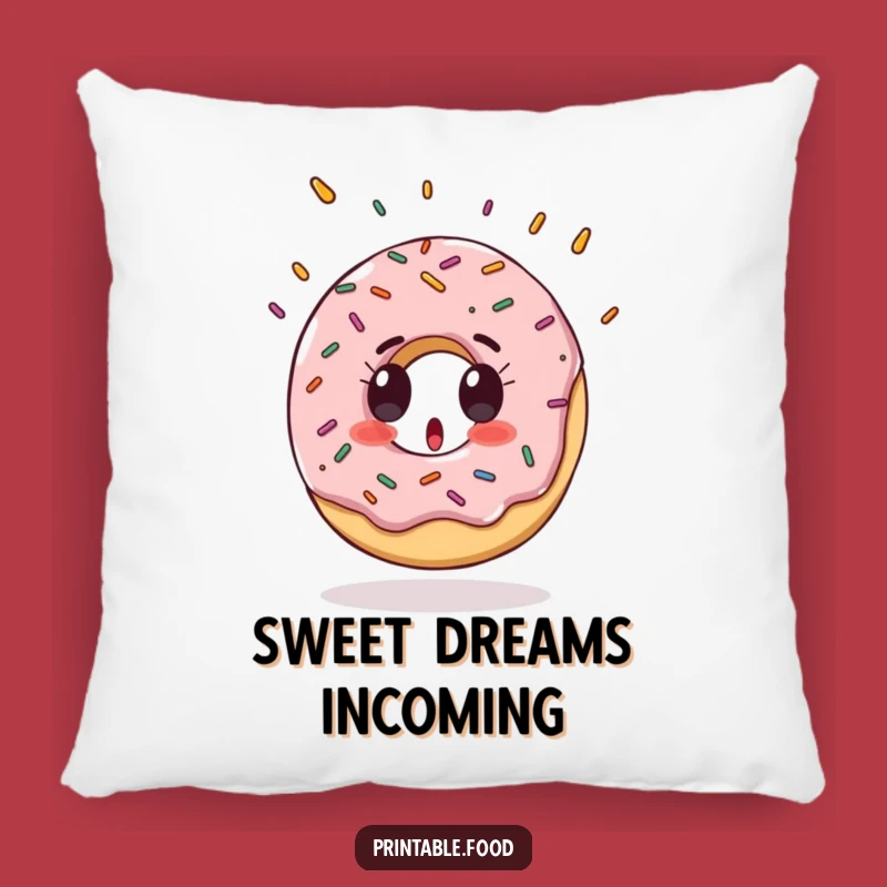 Funny Donut Pillow: Surprised Sprinkles, Perfect Cozy Decor Gift