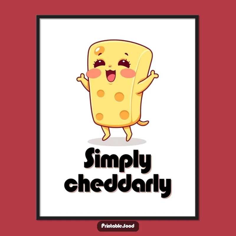 Funny Blushing Cheese Digital Art - Instant Hilarious Decor