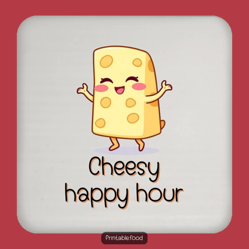 Funny Cheese Wedge Jig Drink Coaster: Protect Surfaces with Humor