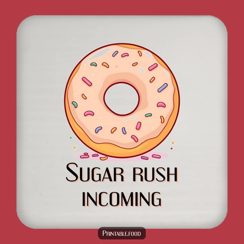 Funny Donut Spinning Sprinkles Coasters: Protect Surfaces with Sweet Style