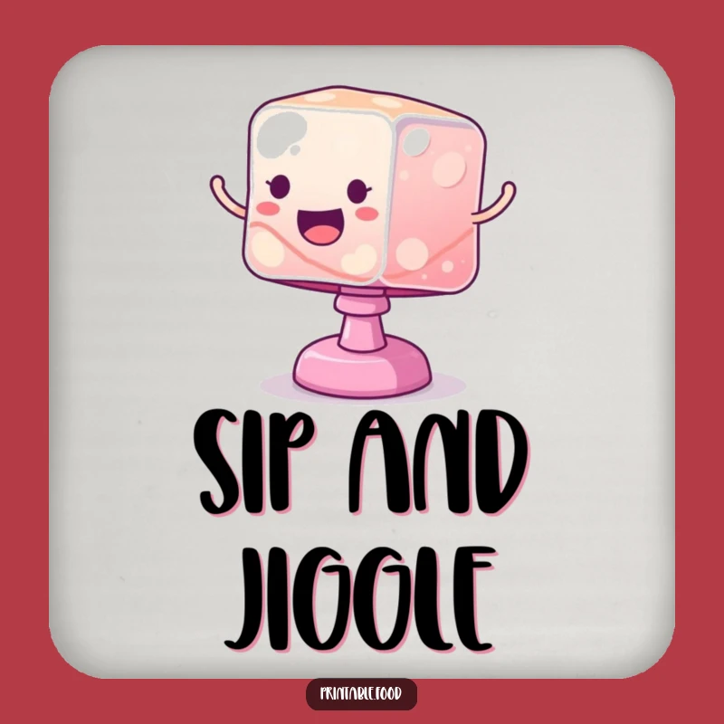 Funny Jelly Cube Coaster: Protect Surfaces With Bounce