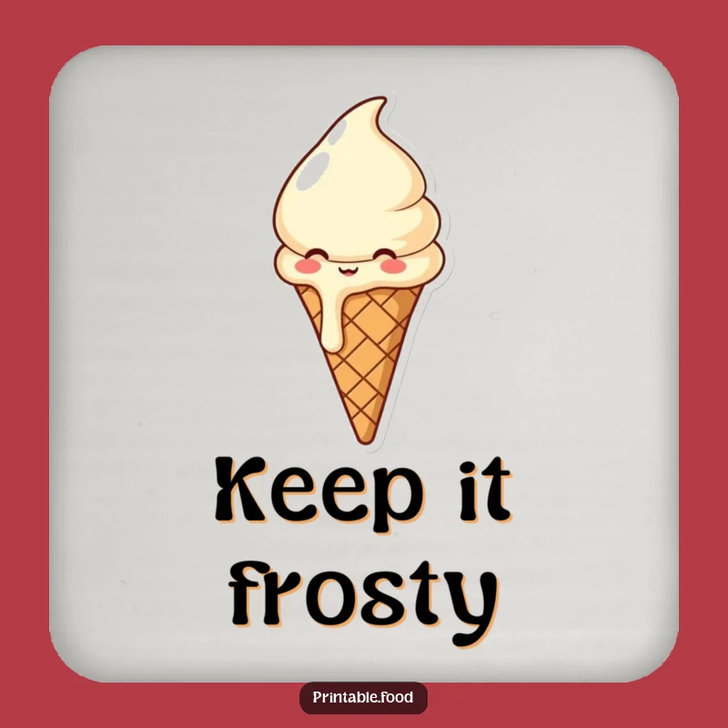 Funny Ice Cream Cone Coaster: Protect Surfaces with Sweet Style, A Melty Table Accent