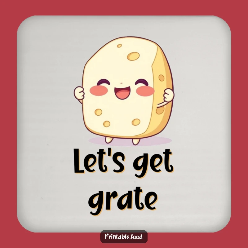Funny Delighted Cheese Pull Coaster - Hilarious Dairy Tabletop Gift