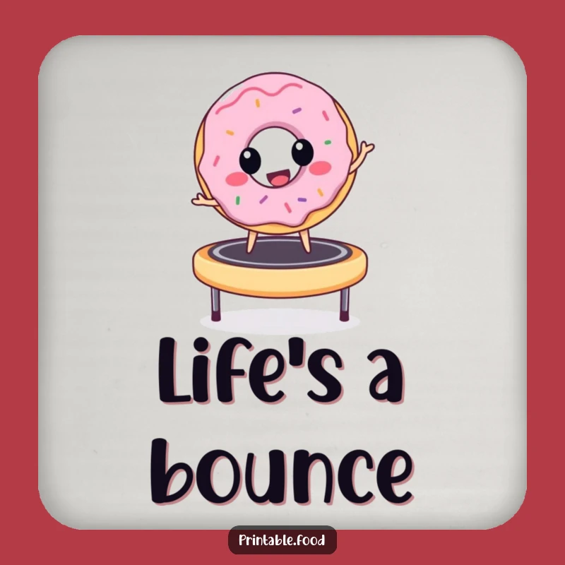 Funny Donut Trampoline Coaster: Protect Surfaces with Hilarious Bounce - Gift