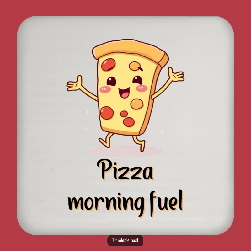 Funny Pizza Slice Dancing Coaster: Protect Your Surfaces with Foodie Fun