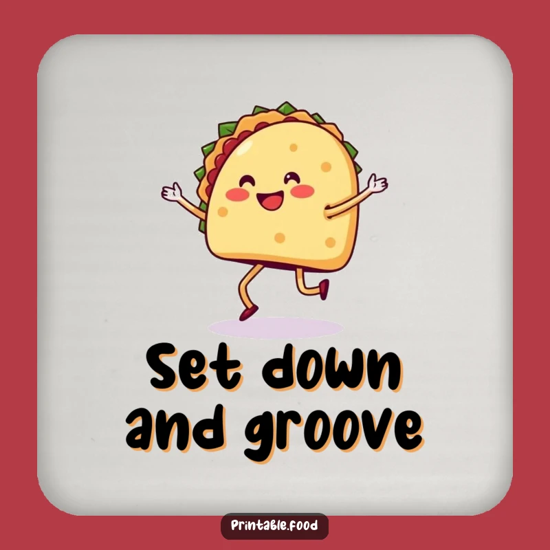 Funny Taco Salsa Coaster - Hilarious Fiesta Protector