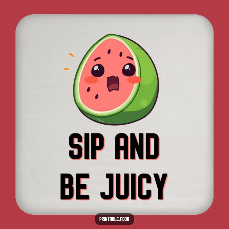 Funny Watermelon Surprise Coasters: Protect Surfaces with Refreshing Style