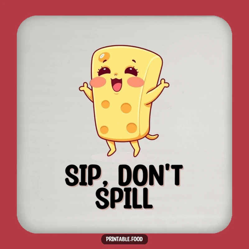 Funny Blushing Cheese Coasters - Hilarious Protection for Tables
