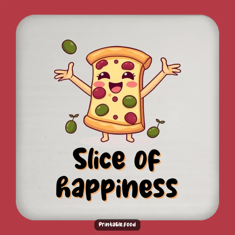 Funny Pizza Slice Coaster: Protect Surfaces with Pizza Style!