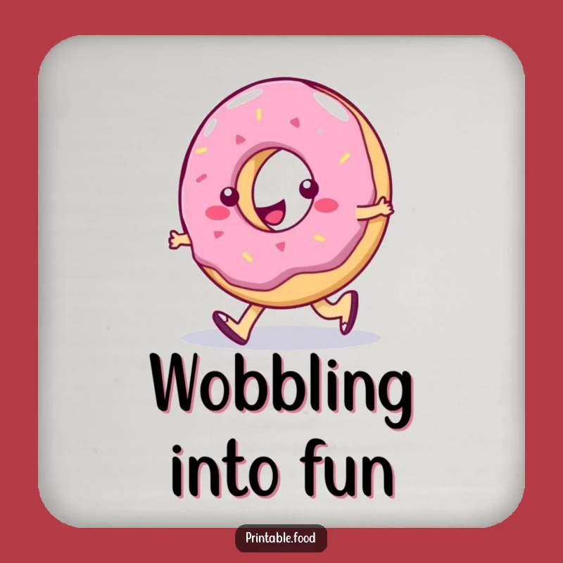 Funny Drink Coaster: Jelly Donut's Silly Grip, Hilarious Funny Gift for Tables