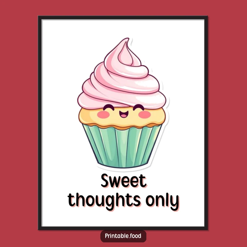 Funny Cupcake Frosting Poster - Playful Baking Art Print, Hilarious Home Decor Gift