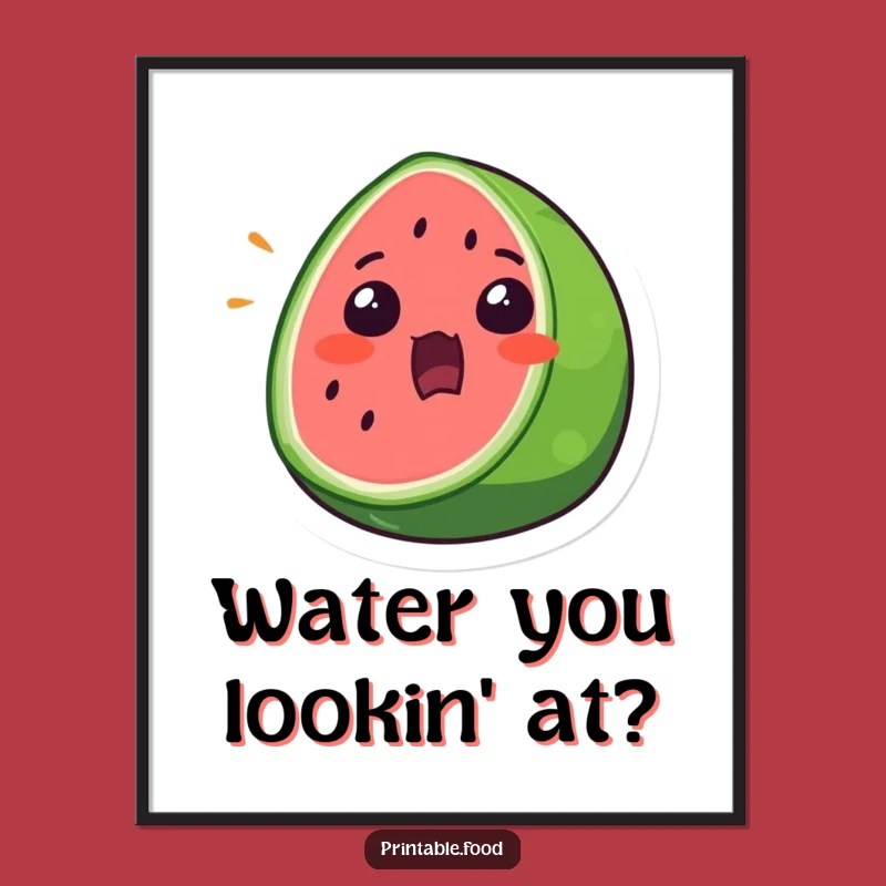 Funny Watermelon Surprise Poster: Add Refreshing Amazement to Walls